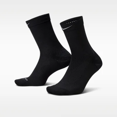 Nike Run Wool Running Crew Socks (1 Pair) - Black/Dark Smoke Grey/Dark Smoke Grey in Black/Dark Smoke Grey/Dark Smoke Grey – Nike men's and unisex