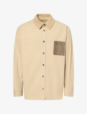 LOEWE Suede Patch Cotton Overshirt