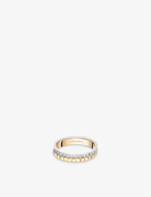 BOUCHERON Quatre Radiant Edition 18ct yellow-gold, 18ct white-gold and 0.24ct diamond ring - P in YELLOW GOLD – Mens | Jewellery | Rings