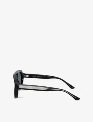 FERRARI FH2019U Aviator-Frame Acetate Sunglasses in BLACK, additional product view 2