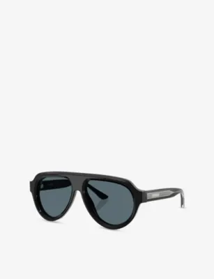 FERRARI FH2019U Aviator-Frame Acetate Sunglasses in BLACK, additional product view 3