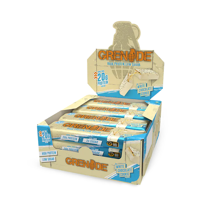 Grenade White Chocolate Cookie Protein Bar 12 x 60g