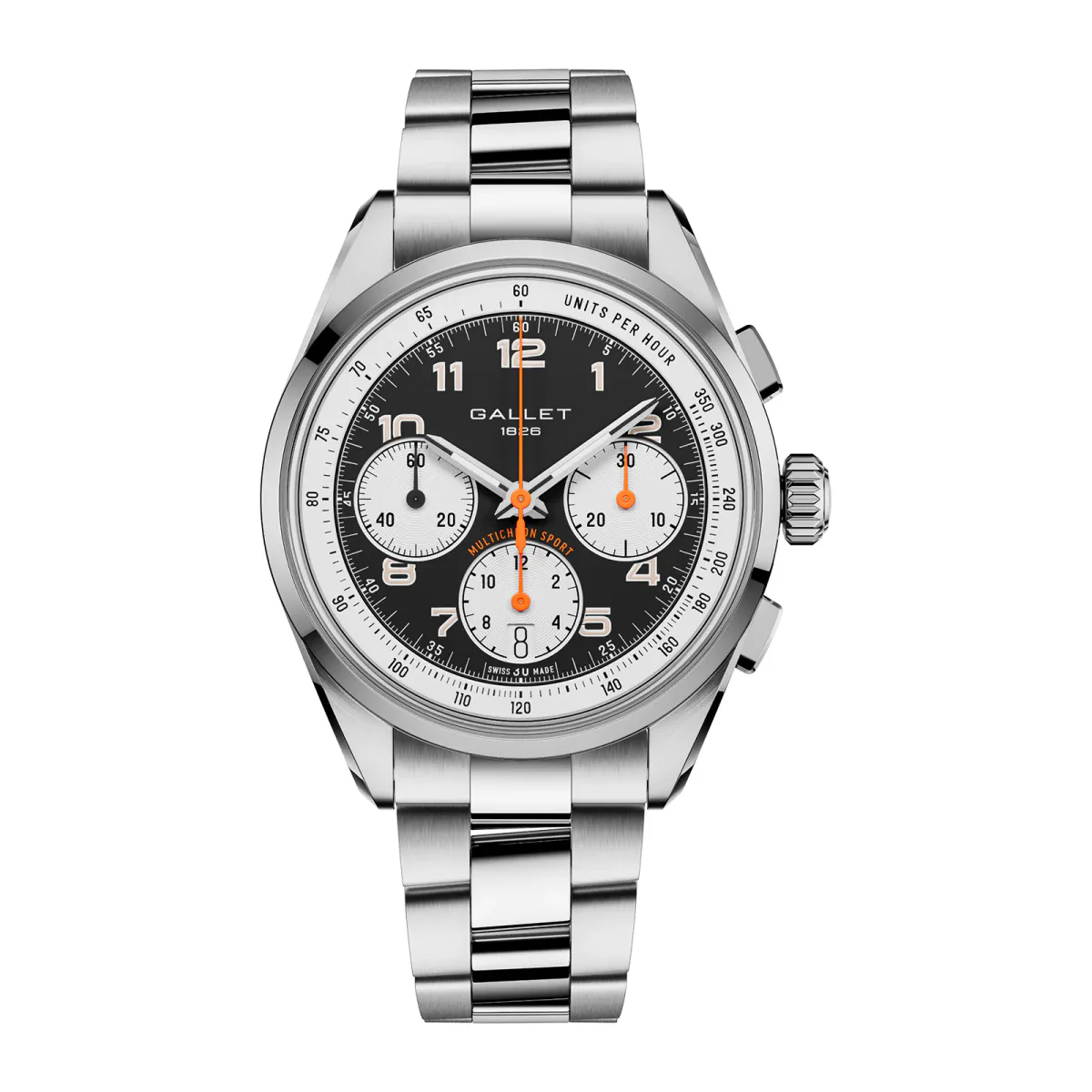 Gallet Multichron Sport Chronograph Automatic 41mm Unisex Watch Black Dial