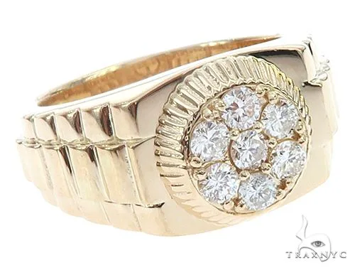 RINA - For Him FACTORY Yellow Gold Timepiece Solitaire Ring 65067 in Rose Gold / 10 – Ring