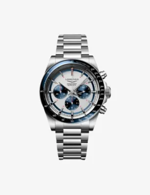LONGINES L3.835.4.98.6 Conquest Chronograph Stainless-Steel Automatic Watch in STAINLESS STEEL – Jewellery & Watches | Mens luxury watches