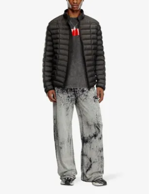 DIESEL W-Pilot regular-fit quilted puffer jacket detail 2