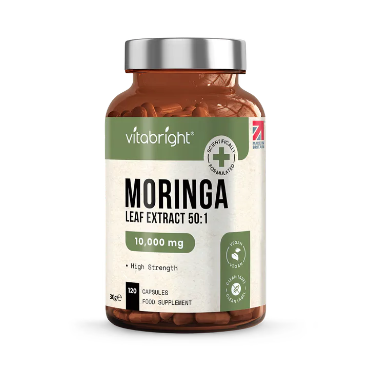 VitaBright Moringa Leaf Extract 10,000mg per Capsule - 120 Capsules - 1 a Day
