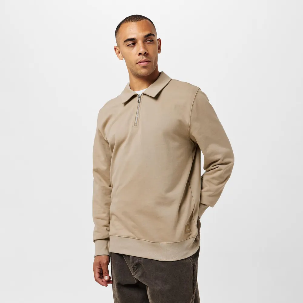 PS Paul Smith Men's GarmDye Quarter Zip Textured Fleece Relaxed Fit Fleece detail 3