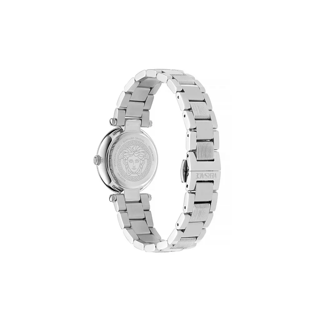 Versace Reve Petite Quartz Analogue Watch in Blue/Silver, additional product view 2