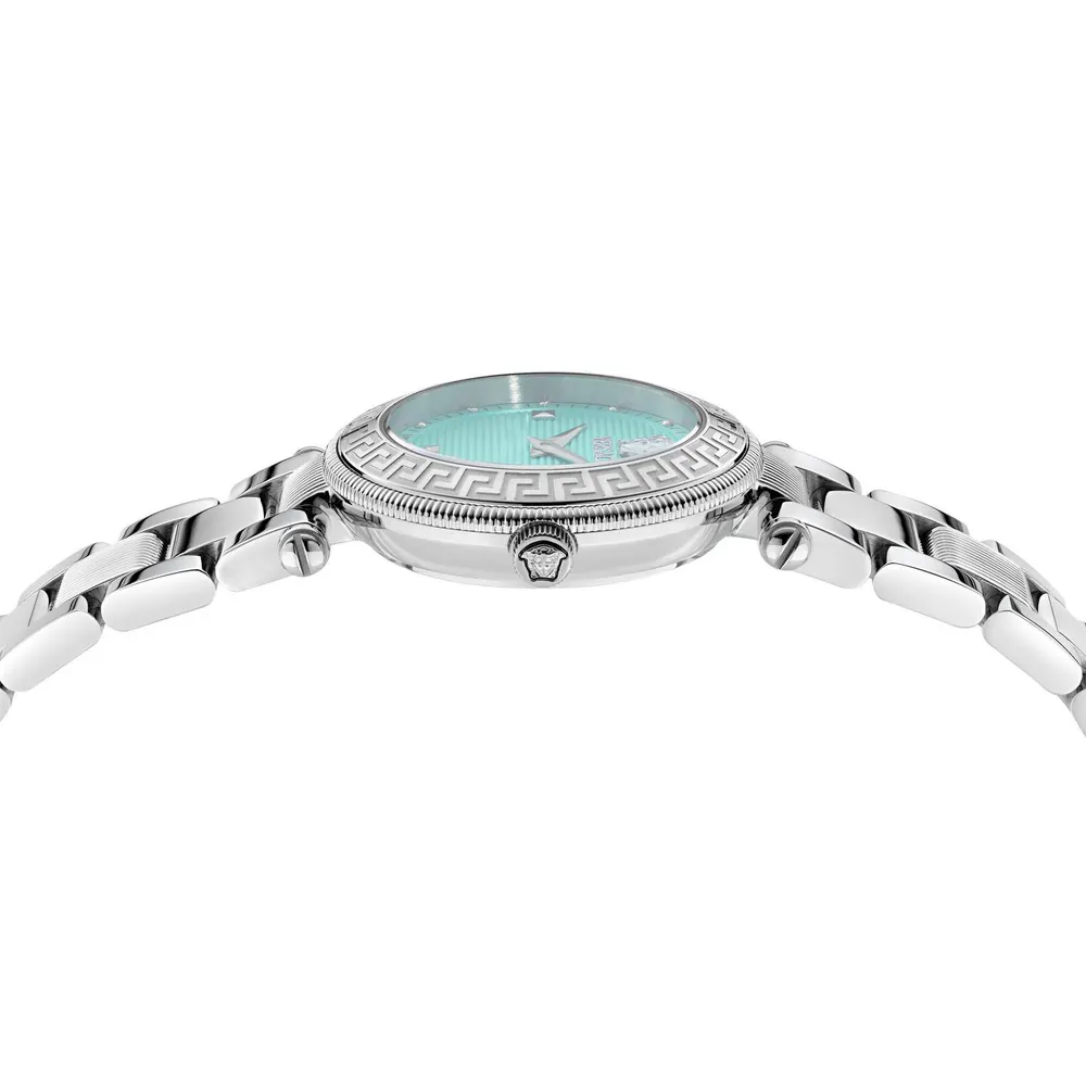 Versace Reve Petite Quartz Analogue Watch in Blue/Silver, additional product view 3