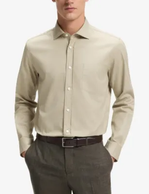 BOSS Regular-Fit Long-Sleeve Cotton Shirt detail 3