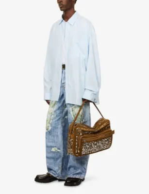 ACNE STUDIOS 1981 Rose-Print Denim Jeans detail 2