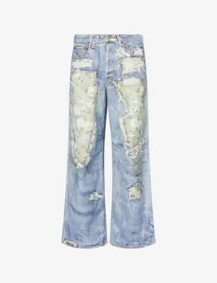 ACNE STUDIOS 1981 Rose-Print Denim Jeans