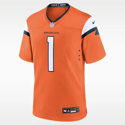 Nike Bo Nix Denver Broncos Men's Nike NFL Game American Football Jersey - Brilliant Orange