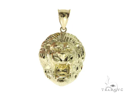 MARYAM - For Him FACTORY CONSCIOUS 10K Gold Lion Head Pendant 56882 in Rose – Pendant