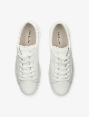 JUDE LLOW Nico Leather Trainers - EUR 44 / 10 UK MEN in WHITE, additional product view 2