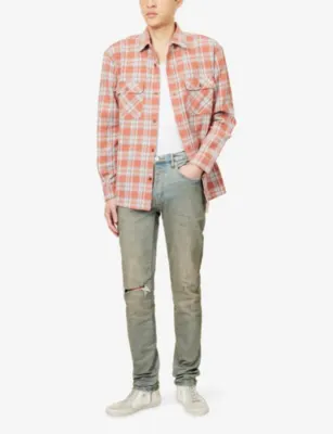 PURPLE BRAND Light Dirty Wax Distressed Denim Jeans detail 2