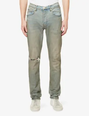 PURPLE BRAND Light Dirty Wax Distressed Denim Jeans detail 3