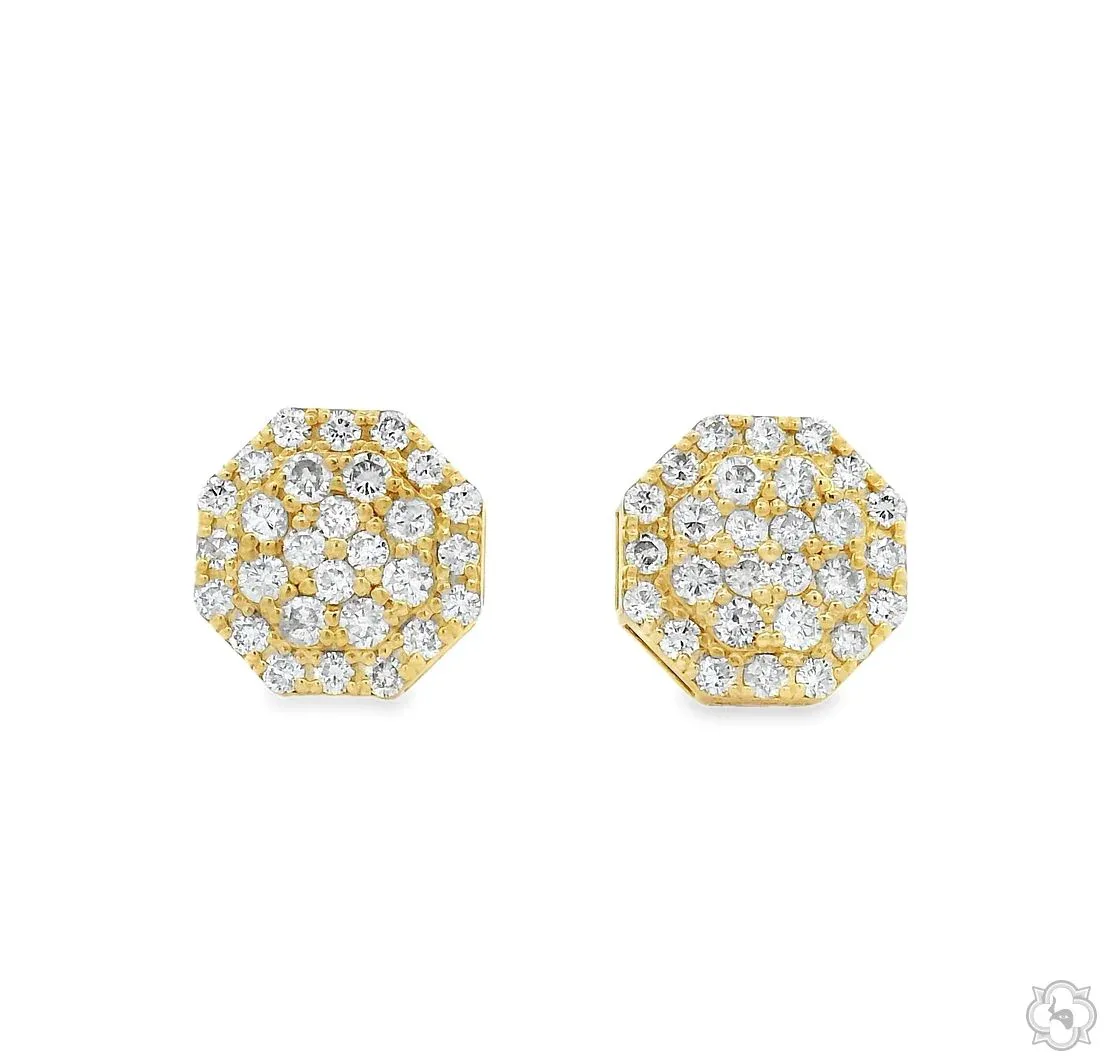 JALGAS - BMF OctaGlow Diamond Cluster Earrings 70410 in White – Earrings