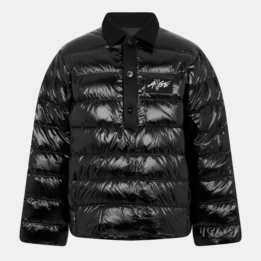 Moncler Men's Vardar Down Polo Shirt Long Sleeve Short Puffer Jacket