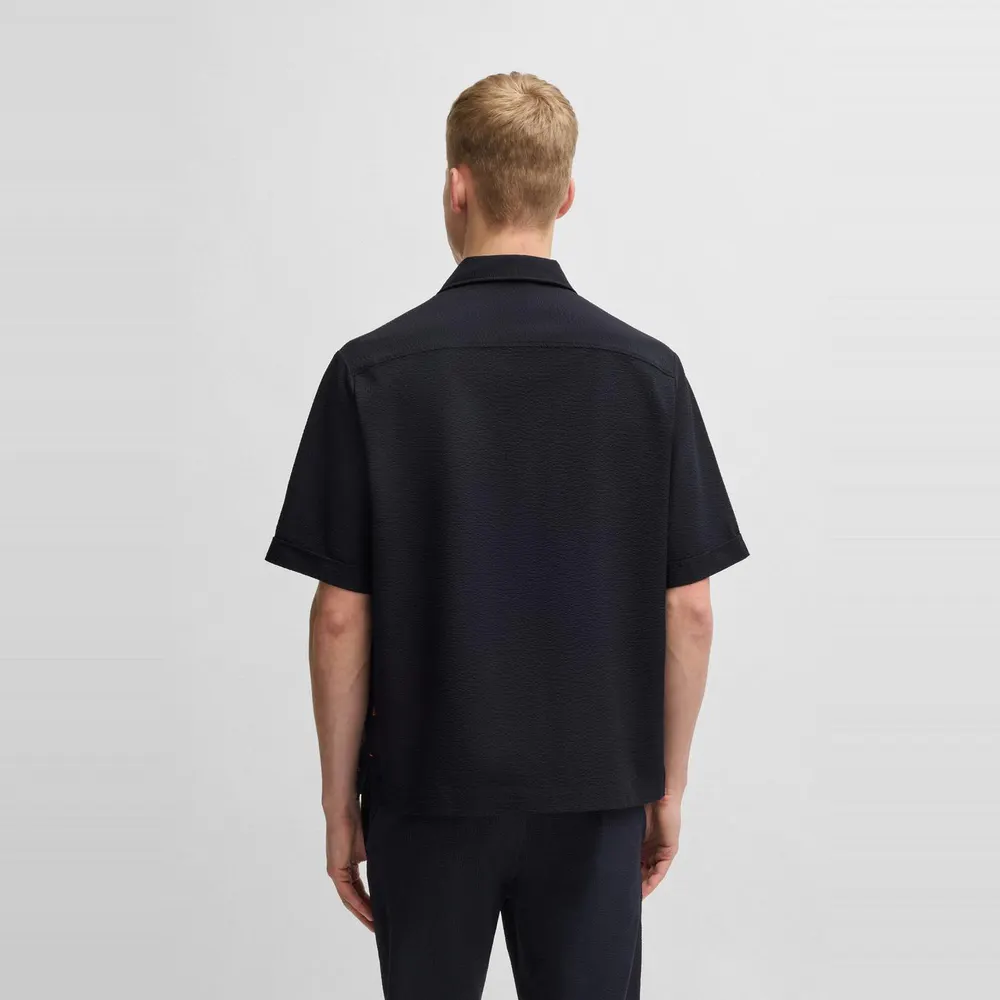 Boss Men's Lapoully Seer Plain Short-Sleeve Shirt detail 3