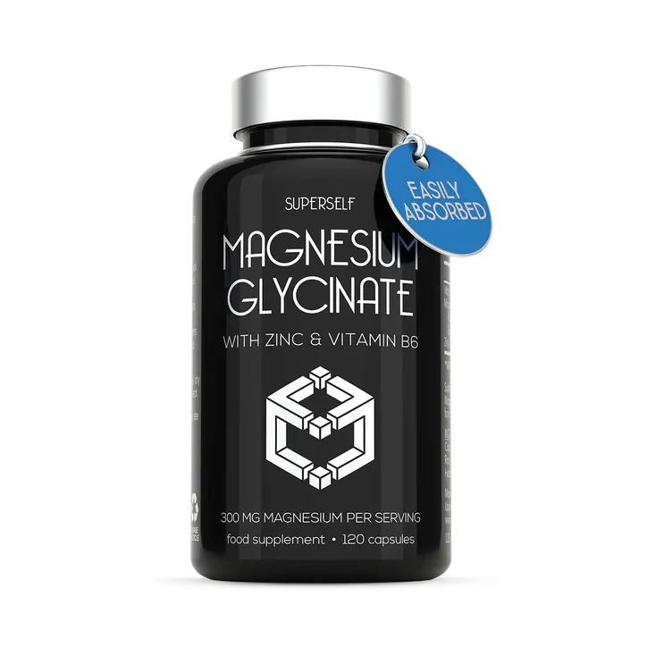 SuperSelf Magnesium Glycinate 1500mg with Zinc & Vitamin B6 120 Capsules