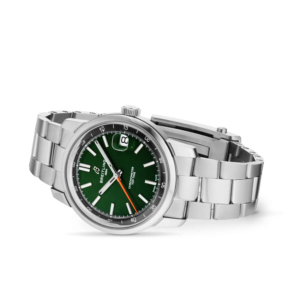 Breitling Top Time B31 38mm Mens Watch Green Stainless Steel in Green, additional product view 3