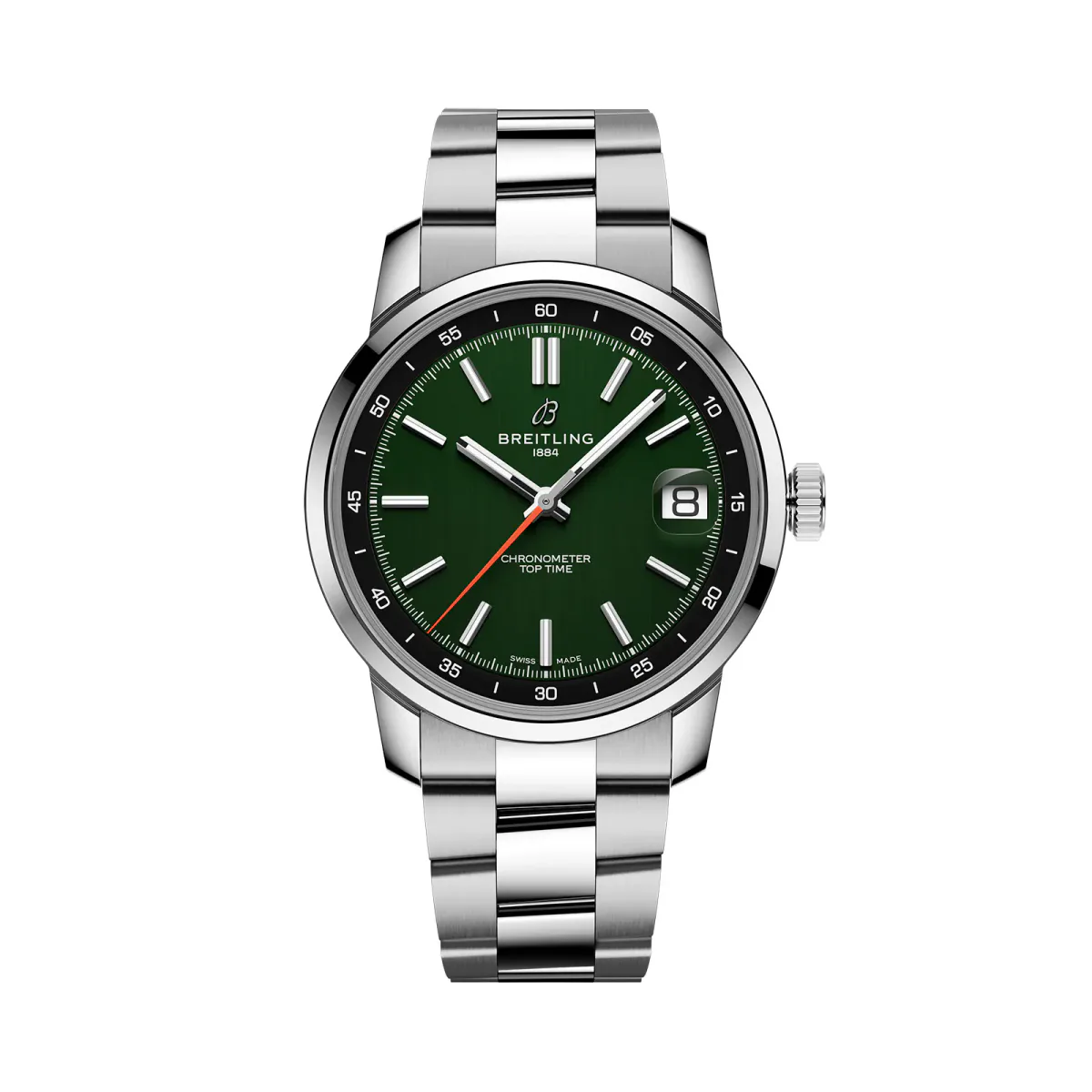 Breitling Top Time B31 38mm Mens Watch Green Stainless Steel