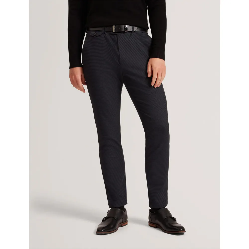 Ted Baker Men's Houndstooth Slim Fit Trousers detail 2