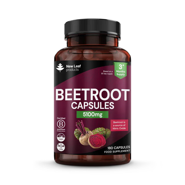 New Leaf Products New Leaf Beetroot Capsules With Black Pepper 180 Capsules