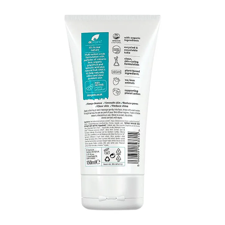 Dr Organic Skin Clear Exfoliating Face Scrub 150ml detail 2