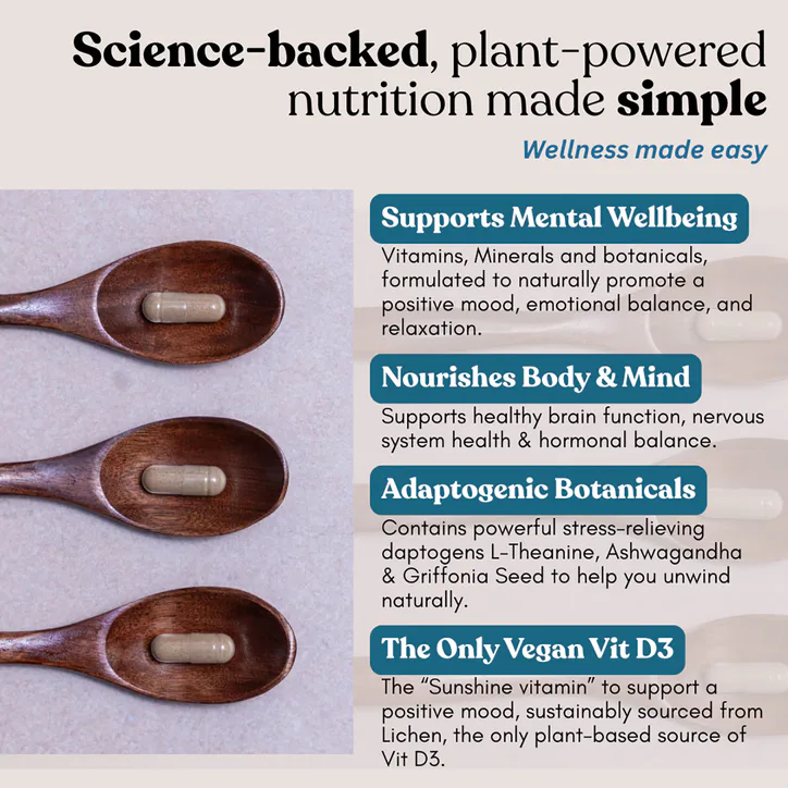 The Vegan Wellness Co. Mind & Mood 60 Capsules detail 3
