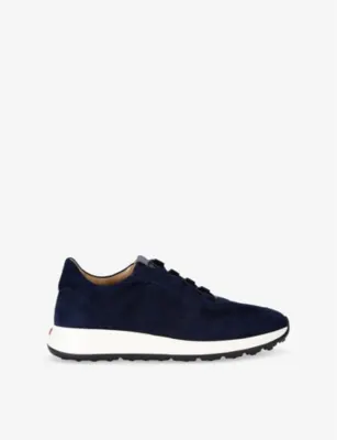 TODS Nuova Allacciato Sportivo 79K Suede Low-Top Trainers - EUR 43.5 / 9.5 UK MEN in Navy – Mens | Trainers | Lace up trainers
