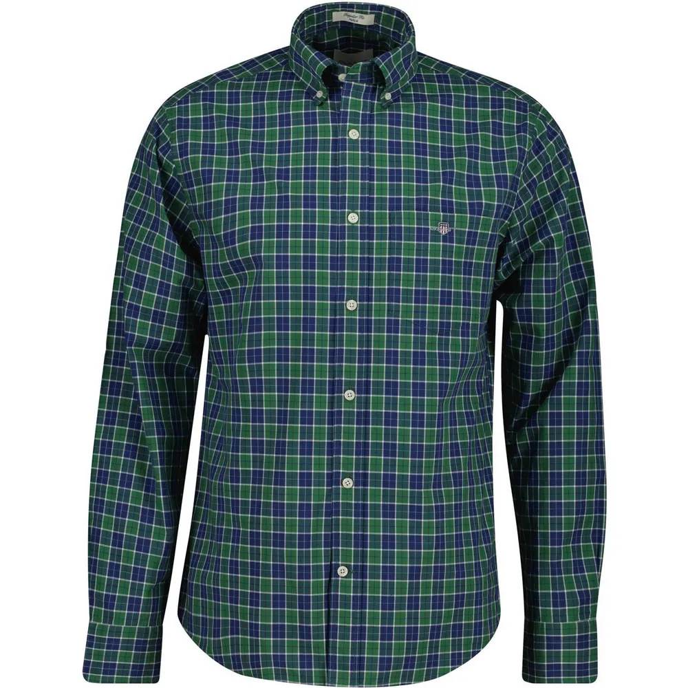 Gant Men's Classic Poplin Check Long Sleeve Shirt
