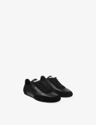 JIMMY CHOO Sunny M Suede and Leather Trainers - EUR 46 / 12 UK MEN in V BLACK/BLACK, additional product view 3