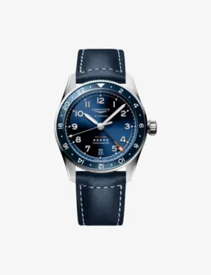 LONGINES L3.802.4.93.2 Spirit Zulu Time Stainless-Steel and Ceramic Bezel 39mm Automatic Watch