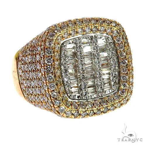 AHMED - MOON JEWELRY 14K Gold Baguette Diamond Ring 67929 in Rose / 8 – Ring