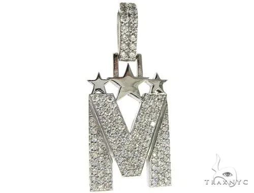 RINA - For Him FACTORY Diamond Initial M Pendant 63962 in Rose Gold – Pendant