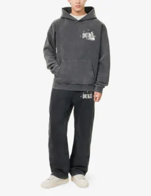 DUKE & DEXTER Core Logo-Print Cotton Jogging Bottoms detail 2