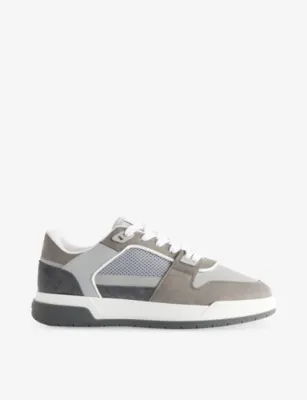 ARNE Basket Suede, Leather and Mesh Low-Top Trainers - EUR 45 / 11 UK MEN in GREY MID – Mens | Trainers | Lace up trainers