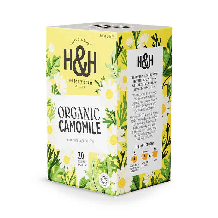 Heath & Heather Organic Camomile 20 Tea Bags