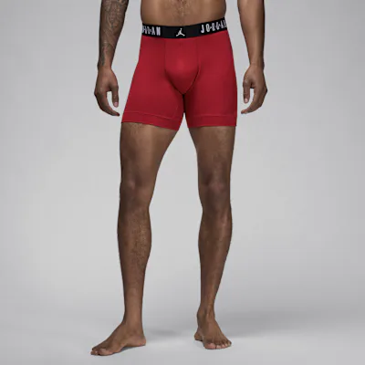 Jordan Men's Flight Cotton Core Boxer Briefs (3-Pack) - Gym Red/Black