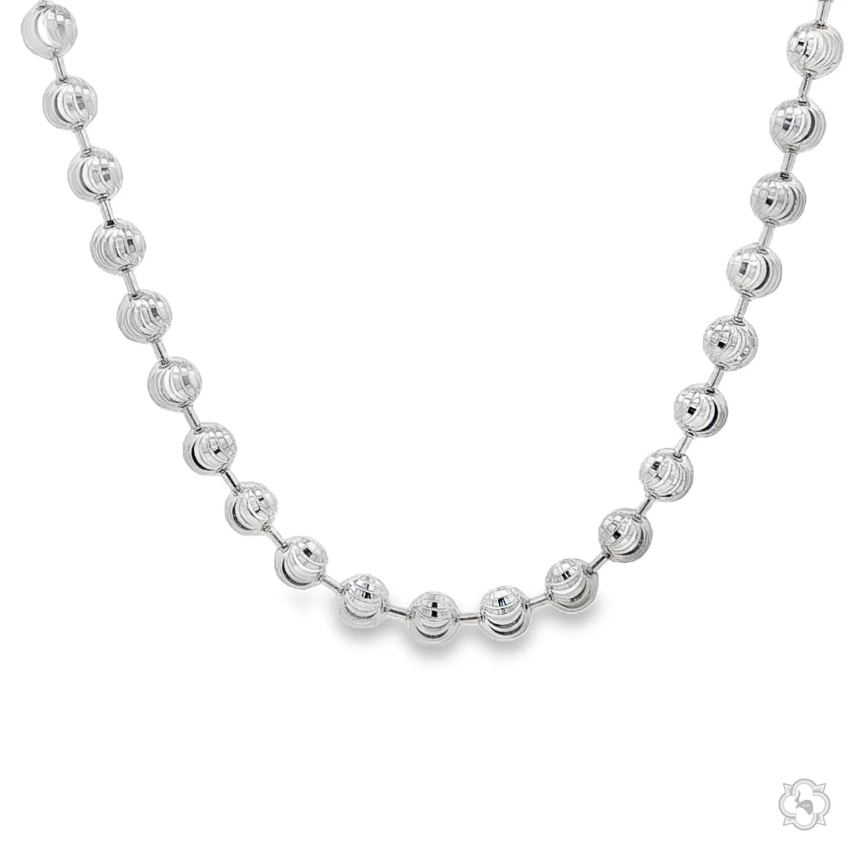 OZODBEK - SILVER CHAINS .925 Silver Moon Cut Chain 4.9mm 71260 in 18 Inches – Chain