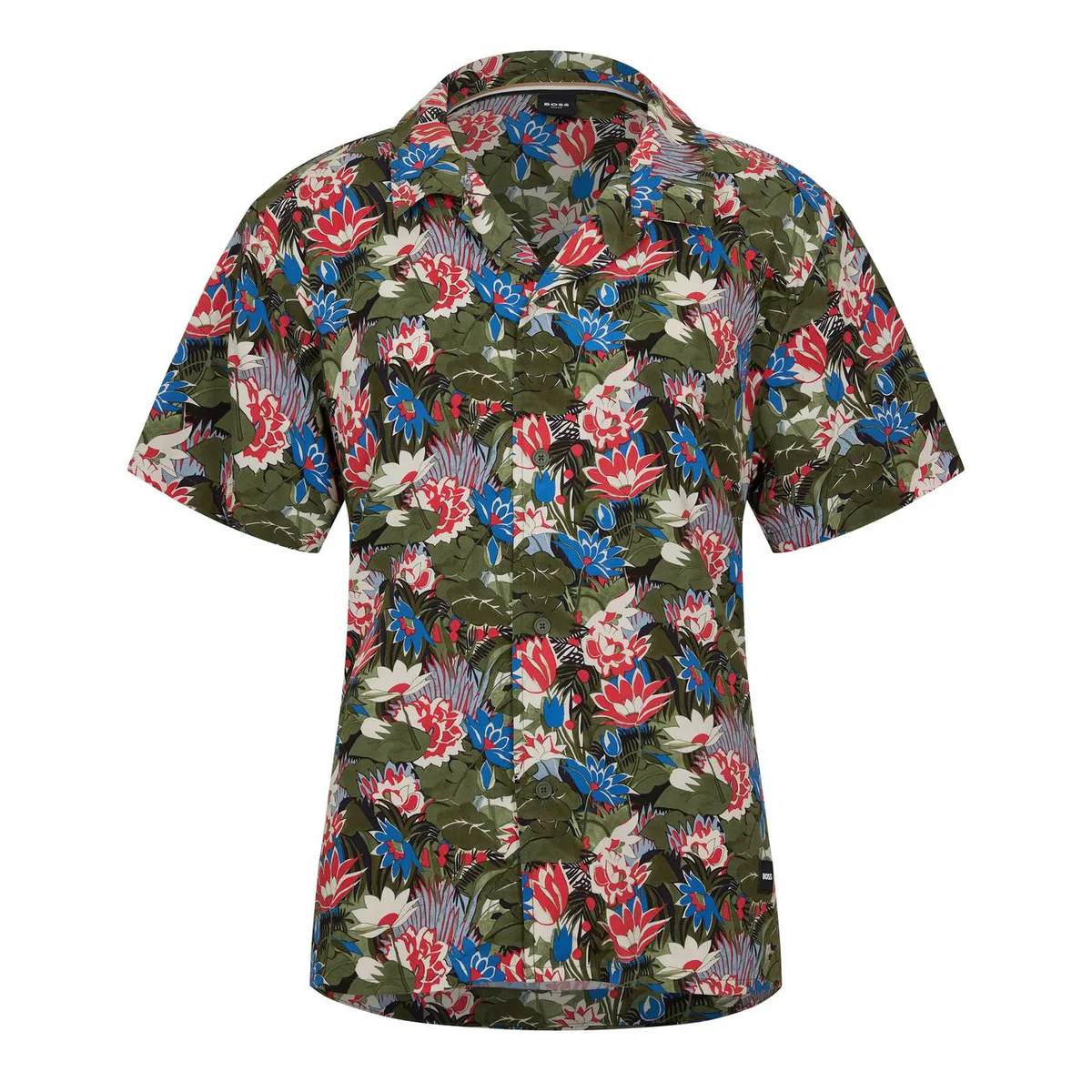 Boss Mens BOSS Bodywear Beach Patterned Short Sleeve Shirt