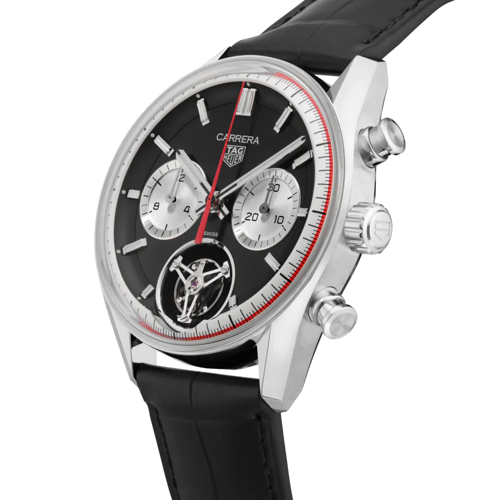 TAG Heuer Carrera Tourbillon 42mm Centenary Mens Watch Black The For Him Group Exclusive in Black, additional product view 2