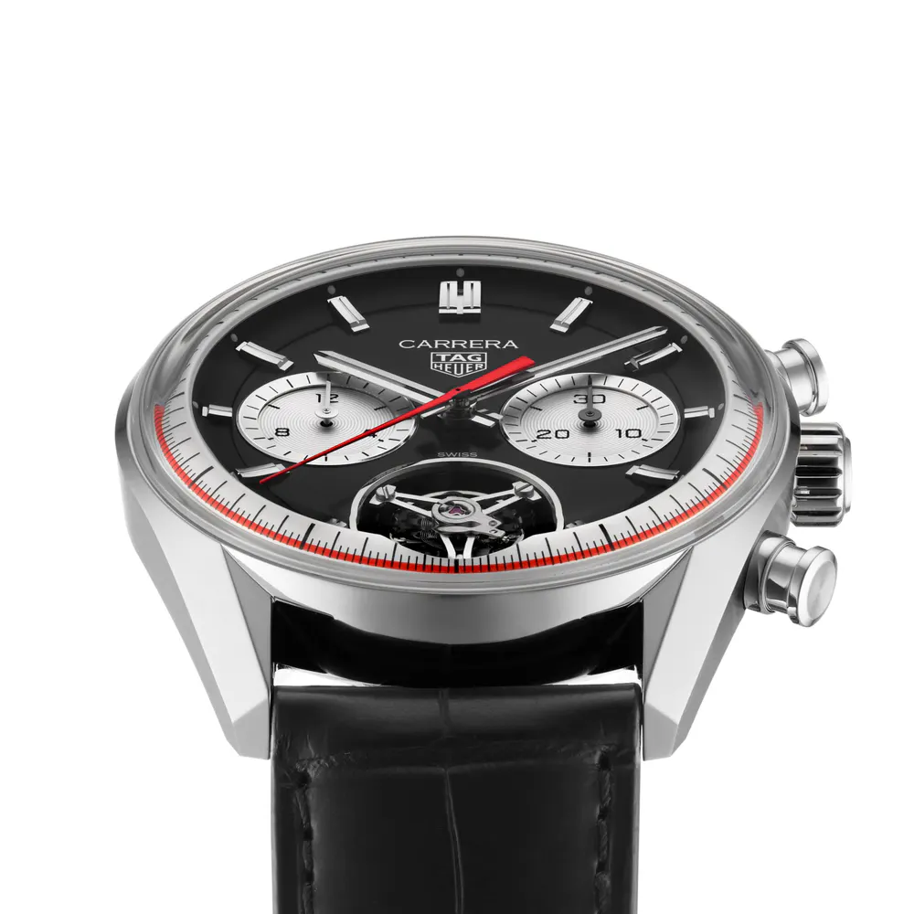 TAG Heuer Carrera Tourbillon 42mm Centenary Mens Watch Black The For Him Group Exclusive in Black, additional product view 3