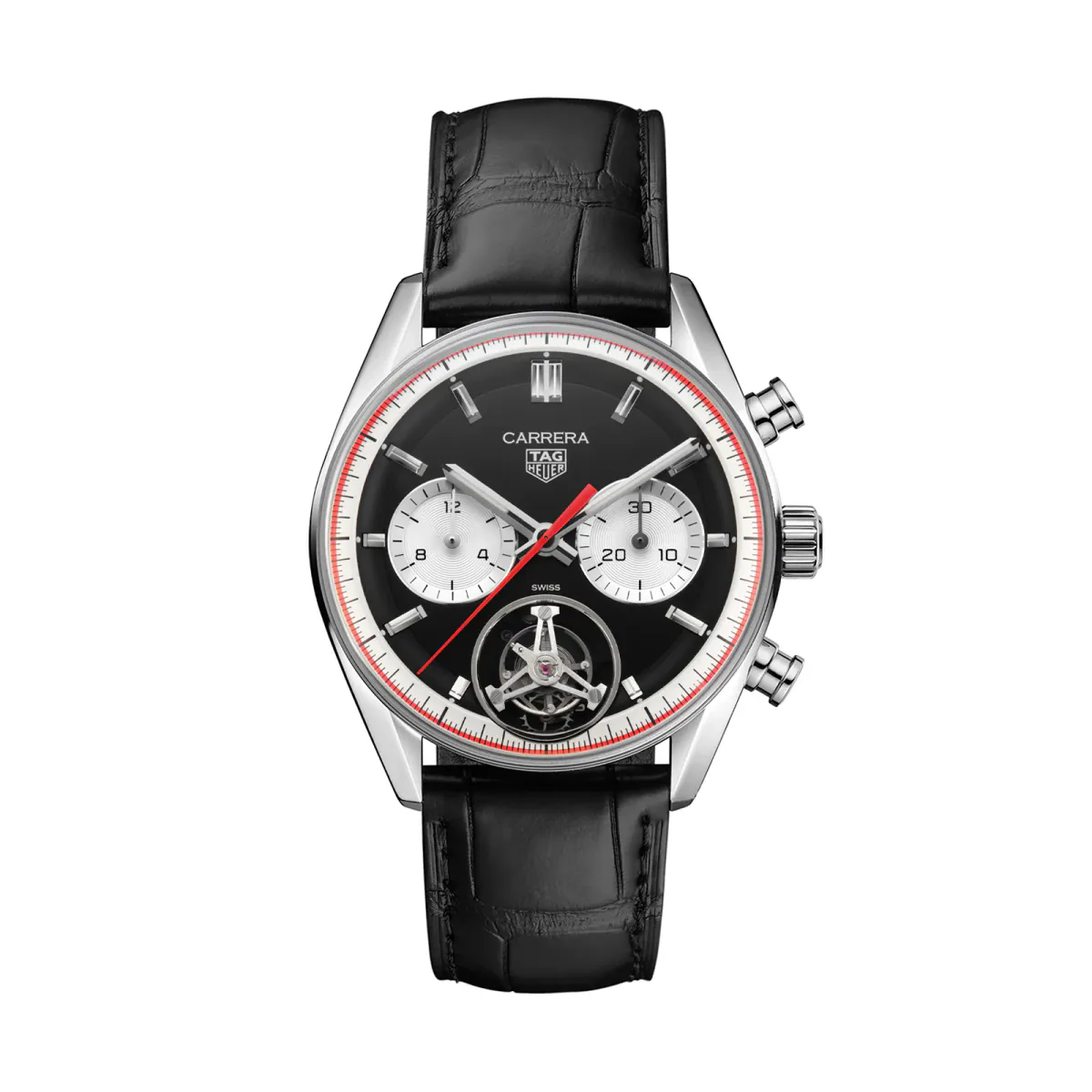 TAG Heuer Carrera Tourbillon 42mm Centenary Mens Watch Black The For Him Group Exclusive