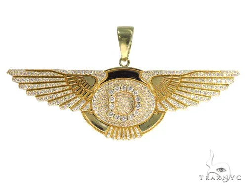 RINA - For Him CUSTOM 'D' Eagle Diamond Pendant 45361 in Rose Gold – Pendant