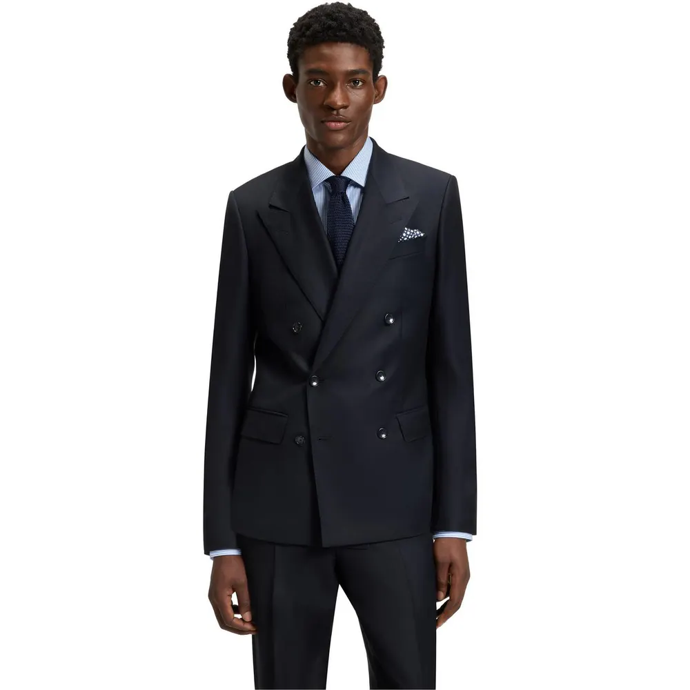 Boss Men's Double Breasted Slim-fit Suit detail 2