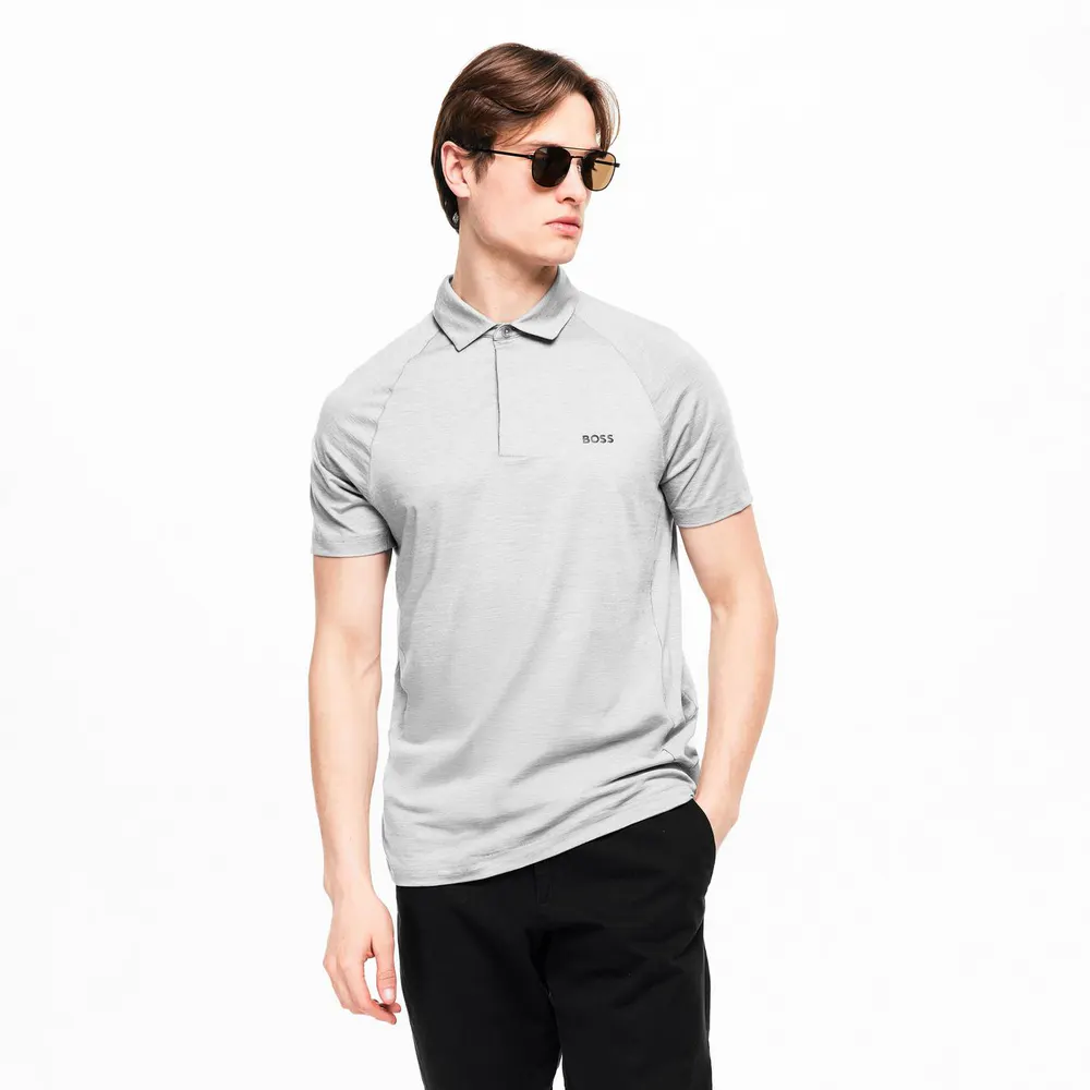 Boss Boss Pl Tour Wool 10276309 01 Polo Shirt Mens in Open Grey, additional product view 3